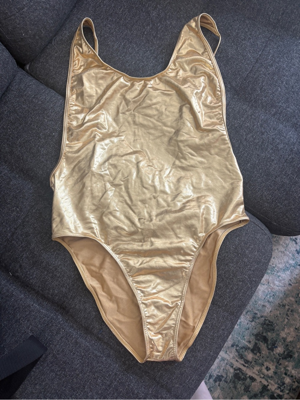 American apparel vintage Metallic Gold One-Piece Swimsuit